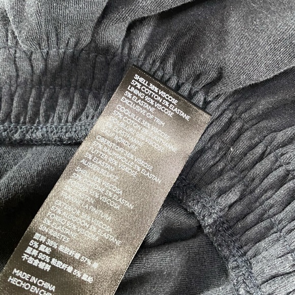 Anthropologie Ruched Tiered Maxi Dress, XL, Black Smocked, Stretchy, Cottagecore - Picture 10 of 10